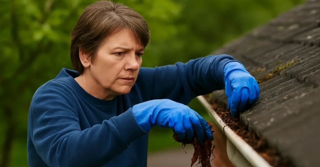clean clogged gutters